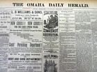 Lot Of 3 1882 Wild West Frontier Omaha Nebraska Newspapers Over 140 Years Old