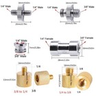 26pc 1 4  3 8  Camera Tripod Converter Threaded Screws Mount Flash Adapter Set