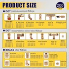 200 Pcs Brass Dot Air Brake Line Fittings   Air Nylon Tube Compression Fittings 