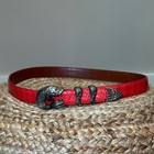 Jeff Deegan Designs Sterling Silver 4 Piece Koi Design Buckle Alligator Belt