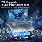 Ice Coorel Gaming Laptop Cooling Pad With 8 Cooling Fans  Laptop Fan Cooler Pad
