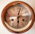 Vintage Schatz Ships Bell 7 Jewels8 Day Chrome Mechanical Clock Germany