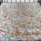 Zara Home Duvet Cover Full queen Size Cotton  Floral  80   x80    Spring Pink Garden