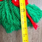 Vintage Macrame Christmas Tree Wall Hanging Green Rope Wooden Beads 28 Inch