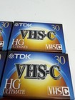 Tdk Hg Ultimate Vhs-c 30 Min Camcorder Tapes  Tdk Hs T-120 d90 mp 120 Lot Of 7
