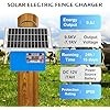 Solar Electric Fence Charger For Livestock 20 Miles Range 7 5w Solar Panel
