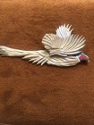 Vintage 1950s Mid Century Modern Flying Pheasant Wall Hangings Wood Atomic Retro
