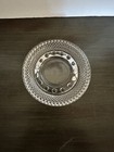 Vintage Round Clear Glass Hobnail Cigarette Ashtray Small Bubbles For Jewelry