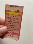 Neil Young Crazy Horse Riverfront Park Manchester Nh August 23 1987 Ticket Stub