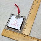 2016 Christmas Tree Ornament Photo Picture Silver Chrome Winter Snowflake 2 5 