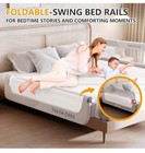 Toddler Safety Bed Rail Guard Foldable Swing For Full Twin Queen King Bed 48 