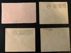 Worldwide Old Cover  Registered  Censored  Fdc Collection  Lot Of 4