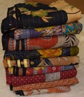 5 Pcs  Wholesale Lot Kantha Quilt Floral Vintage  Blanket Cotton Reversible 
