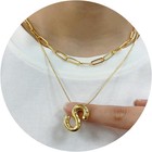 Balloon Letter M Pendant Stackable Necklace Dainty Initial Bubble Letters Choker