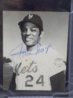 Willie Mays Hof Mets Signed Psa    dna Autograph Auto Encased 5x4  B w Vtg Photo