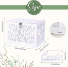 Ourwarm Pvc Hollow Wedding Envelope Box With Lock And Card Sign  Secure Money Bo
