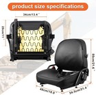 Universal Forklift Seat W retractable Belt - Curved Back  Fits Komatsu   More