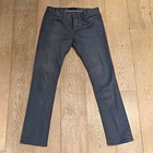John Varvatos Men s Gray Dark Wash Denim Jeans Slim Skinny Fit Logo 5-pocket