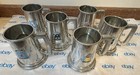 Giners English Pewter Tankards Sheffield England Set Of 6 Heraldic Steins Mugs