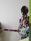Jimi Hendrix Artwork Watercolor Plastic Wall Hanger 17 5x11 5  Art Decor