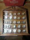 25 Antique English Sterling Silver Miniature Plate Collection Franklin Mint 1981