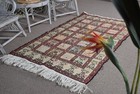3 7x6 3 Ft Rug  Turkish Vintage Rug  Red Kilim Wool Rug