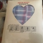 Vintage Peace On Earth Red Heart Latch Hook Kit Coats   Clark 6616-08