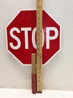 Vintage 1950 s Stop Sign Hand Held  Heavy Steel Metal Street Road Sign           