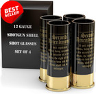 2nd Amendment 12 Gauge Shot Glasses Set Of 4 Patriotic Novelty Gift - Us