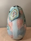 Gail Markiewicz Ceramic Vase Unique Patchwork Design Textured Carved Clay