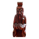 Vintage Hard Wood Asian Oriental Chinese Carved Figurine 6   