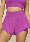 Women   s Popflex Shorts High Waisted Supershort In Royal Orchid Size Small