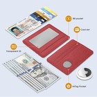 Front Pocket Wallet With Airtag Case Holder  Rfid Blocking Credit Card Holder