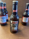 4 Vintage 14 5  Budweiser Embossed Glass Beer Bottles 4 Different Logo   s Wow