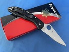 Spyderco C11psbk Delica 4 Knife Black Frn Handle Vg10 Stainless Combo Edge Blade