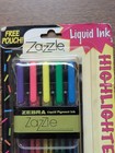 Vintage Vtg Zebra Zazzle Liquid Ink Highlighter Pack Of 5 Made In Japan