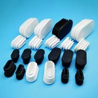 Oblong Plastic End Caps Oval Blanking Plugs Oval Tube Inserts Black   White