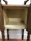 Antique Smoker Metal Lined Cabinet 1 Door Wooden Smoking Stand Pipe