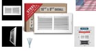 Steel Return Air Filter Grille - Fits 14x6 Duct  Removable Door