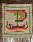 Nwt 70s Vtg Cepelia Wool Tapestry Polish Viking Ship Sailing Handwoven Art Boho