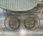 Vintage Lloyd Loom Wicker Doll Buggy Carriage Stroller Baby Doll Pram Classic