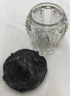Vintage Glass Tobacco Jar Humidor With Lid Antique Science Apothecary C5