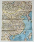 Vintage 1964 National Geographic China Map Taiwan Formosa Mongolia Korea