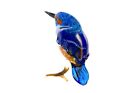 Kingfisher Bird Figurine Hand Blown Art Glass Murano Handmade 3 2 3 Inch