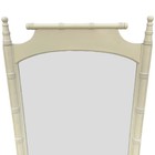 Faux Bamboo Mirror 42x30 Local Pickup Vintage Creamy White Coastal Hollywood Re