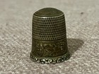 Vintage Sterling Silver Sewing Thimble W  Decorative Band 3  Grams
