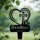 Brother Memorial Grave Stake  Cemetery Decorations For Grave Markers 12 5 X 7 2 