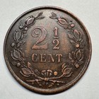 1884 Netherlands 2 1 2 Cents - Coin  e-001