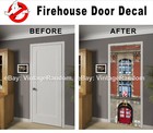 New  Firehouse Ghostbusters Slimer Ecto1 Fancustomizable Hd Door Decal Adhesive