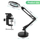 Magnifier Led Lamp 10x Magnifying Glass Desk Table Light Reading Lamp With Base